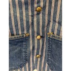 Vintage 90s Levi s Hickory Stripe Denim Western Cinch Back Vest Medium