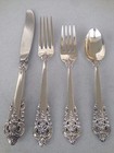 Wallace Sterling Silver Grand Grande Baroque - 4 Pc Place Setting Clean Nice