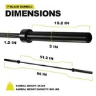 Prctz  2-inch Olympic Barbell Weightlifting Bar  7ft  700-pound Capacity