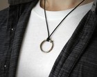 Viking Ouroboros Snake Necklace For Thin Pendant - Brass 