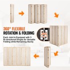 New Room Divider  6 Panel Japanese Room Divider  Wood Folding Privacy Screen I