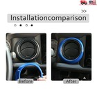 Dark Blue Central Control Air Outlet Ring Trim For Toyo ta Tacoma 2016-2020 Us