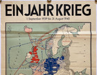 Original Vintage Map Ein Jahr Krieg-one Year Of War -world War 2 -germany - 1940