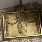 Vintage 5 Piece Brass Fireplace Tool Set Mcm With Stand Hearthware Decor 