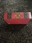 Handmade Polish Wooden Box Red With Brass Inlay Jewelry Tarot Keepsake Storage