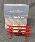 Vintage Avon Gift Collection  Teddy Bear Ornament Collection Teddies On Bench