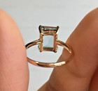Aaa  Aquamarine Ring  925 Sterling Silver Solitaire Ring  March Birthstone Ring