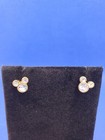 Avon Boutons D oreilles Mickey Mouse Stud Earrings 2009 Gold   Rhinestones