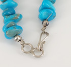 Southwestern Sterling Silver Turquoise Necklace 24 Inches