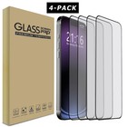 4pcs Clear Full Coverage Tempered Glass Screen Protector Saver For Apple Iphone