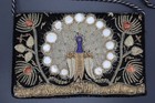 Vintage Black Velvet Peacock Purse With Zardozi Embroidery  1940-1950