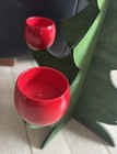 Vintage Wooden Christmas Tree   Candle Holder With Star Made In Sweden H 9 5   