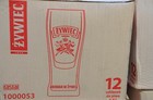 2x Zywiec Polish Beer One Pint 20oz Glass Embossed Logo Poland Polska Brand  New