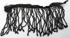 Antique Mourning Victorian Edwardian Adornment Beaded Fringe Measures 7  X 3 