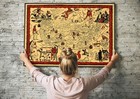 Pictorial Map Of Native American Indian Tribes Wall Art Poster Print Decor