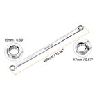 Double End Box Wrench 15 X 17mm Cr-v 0 Degree Offset Extra Long End Box Wrench