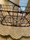 Wire Egg Basket W  Wooden Handle Farmhouse Primitive Rustic Metal 15    By 12 