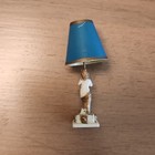 Heidi 1 12 Dollhouse Miniature Table Lamp Blue white gold Plastic