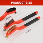 3pcs Wire Brushes For Cleaning Rust Upgrade Wire Brush Set For Paint And Stain