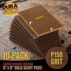 Gold Scuff Pads Bulk Box Of 10 6x9 In Coarse Hardware Supply