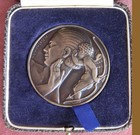 Art Deco French Bronze Medal Love Advice By Delannoy  50mm   Case Included 
