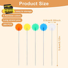 200 Pcs Flat Head Sewing Pins Straight Pins With Colored Flower Heads Quilting P