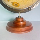Vintage 80s Replogle Levenger World Classic Globe Raised Relief Wood Base 12 