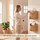 84eco Set Of 2 Wicker Hanging Baskets For Wall  Door - Wall Basket Decor