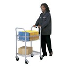 Safco Wire Mail Cart 600lb Capacity 18 75x26 75x38 5 Metallic Gray 5235gr
