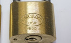 No Key  New Lot Of 2 Brass Herculock Padlock 800 Aep Logo Usa Made Ships Free