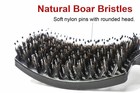 Black Curved Vented Boar Bristle Styling Hair Brush  For Any Hair Type Men Women