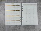 2027 Month On 2 Pages A5 Inserts     Fits Louis Vuitton Gm   Filofax A5 Gold Foil