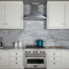 Zline 30  Designer Wall Range Hood Durasnow   Stainless Steel Crown 8kbs-30