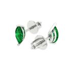 1 Ct Marquise Cut Solitaire Studs Gemstone Solid White Gold Earrings Screw Back