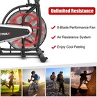 Upright Air Bike Fan Exercise Bike W display Adjustable Seat Home Cardio Workout