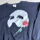 Vintage 1988 Phantom Of The Opera Delta Sweatshirt Xl Black Mask Rose Broadway