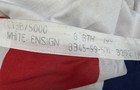 Vintage Large 12ft X 6ft Royal Navy Issued Cotton White Ensign D 1997