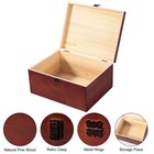 Vintage Wooden Storage Box Container With Hinged Lid Front Clasp  12   X 9 3    