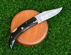 Custom Made Hand Forged Damascus Steel Folding Blade Pocket Knife 2807