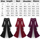 Medieval Maiden Dress Costume Renaissance Gothic Gown Lady Halloween Fancy Skirt