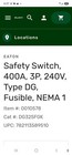 Eaton Dg325fgk 400a 3-pole 240v Ac Fusible Safety Switch  General Duty