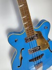 4-string Semi-hollow Jazz Electric Bass Guitar Right Handed  Gloss Blue Finish