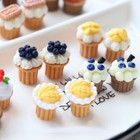 11x Dolls House 1 12th Scale Miniature Cream Fruit Cakes Dessert Food Accessory