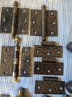 Lot Of Reclaimed Antique Victorian Ornate Door Hinges Door Knobs Face Plates