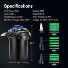 2630gph Pond Pressure Bio Filter W  13w Built-in Uv Lamp Purifie 2600gal
