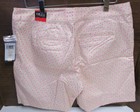 Shorts Izod Performx Golf Walking Women Beige Pink Dots Sz 10 New