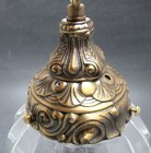 Vintage Hanging Swag Lamp Bronze   Clear Hollywood Regency Mid-century Modern