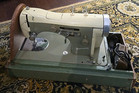 Necchi Supernova Vintage Sewing Machine Ivory   Sage