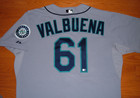 Seattle Mariners Luis Valbuena 2008 Rookie Game Worn Used Jersey  astros Cubs 