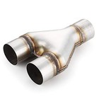 Exhaust 2 5  Inlet   Stainless Steel 2 5  Outlet 10  2 5inch 10 long Y Pipe